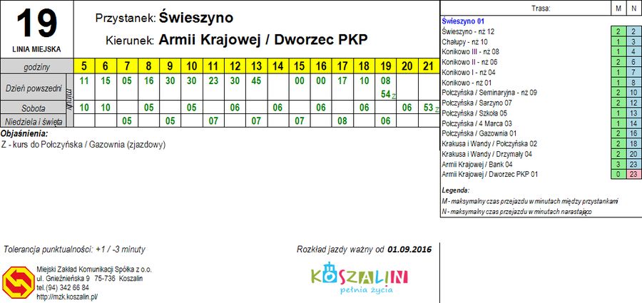 rozkład jazdy