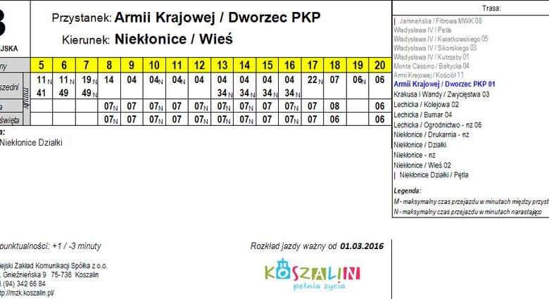 rozkład jazdy