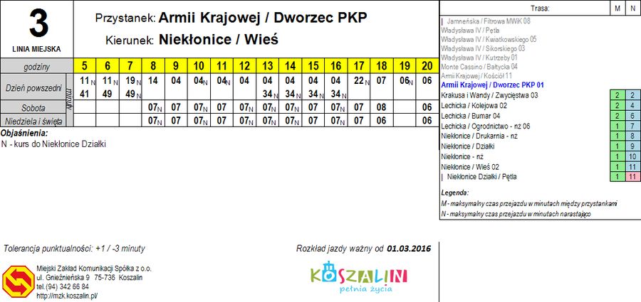rozkład jazdy