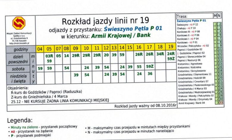 rozkład jazdy