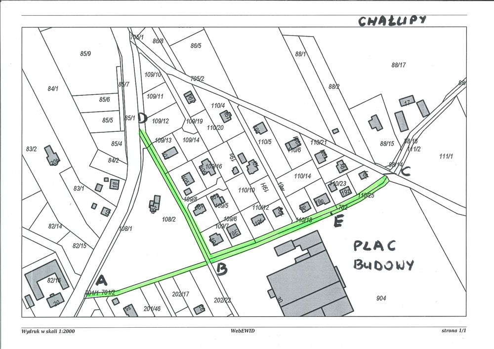 mapa Chałupy chałupy