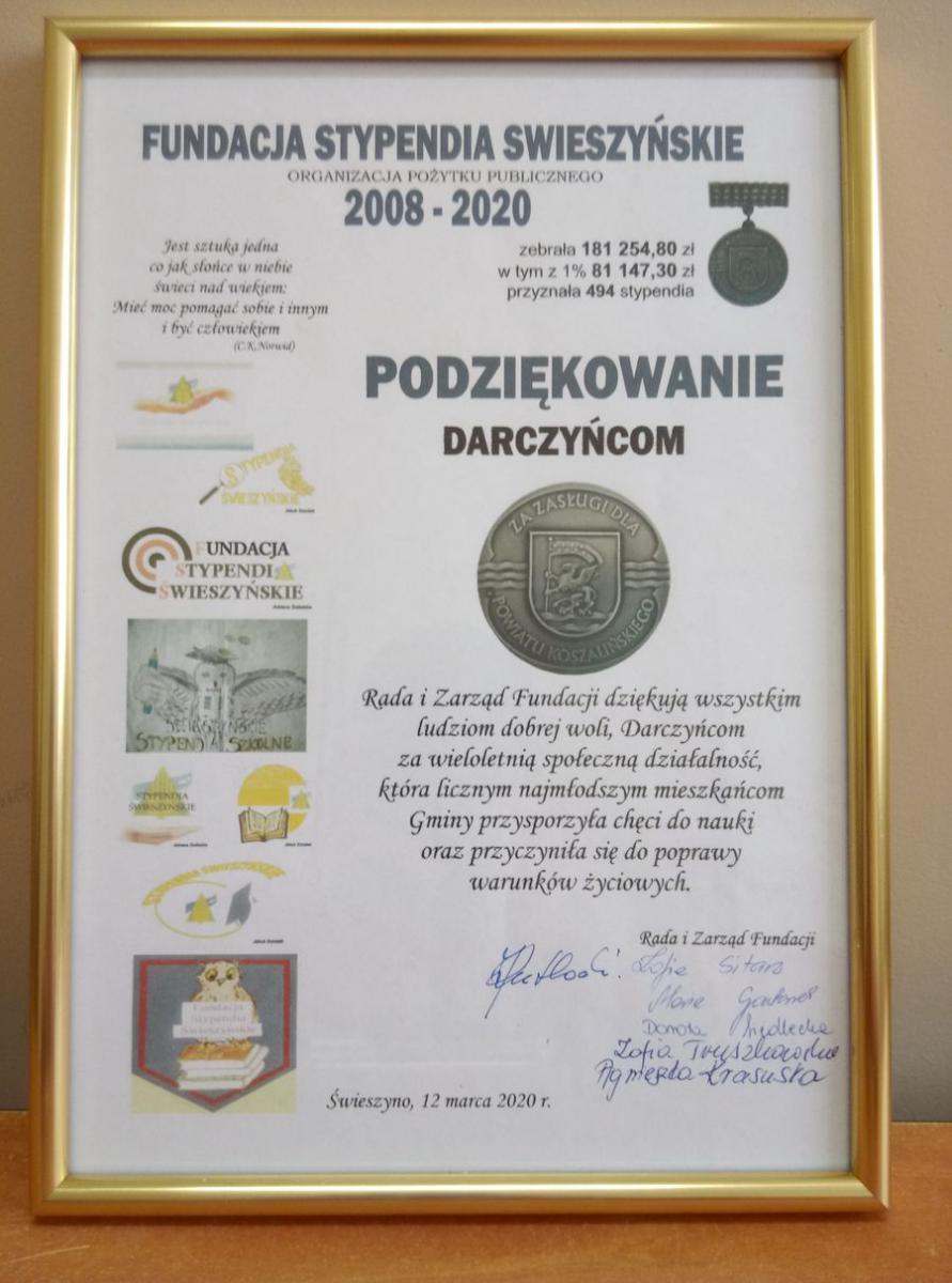 podziękowanie